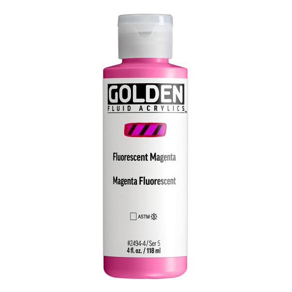 Golden Fluid Acrylic Paint Fluorescent Magenta 118ml