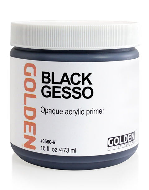 Golden Acrylic Medium Black Gesso 473ml