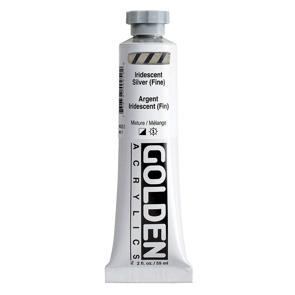 Golden Heavy Body Acrylic Paint Iridescent Silver (Fine)