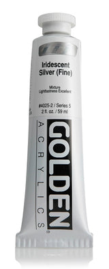 Golden Heavy Body Acrylic Paint Iridescent Silver (Fine) 59ml