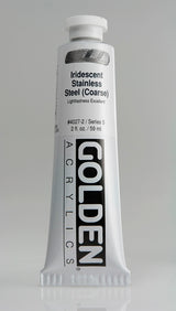 Golden Heavy Body Acrylic Paint Iridescent Stainless Steel (Coarse) 59ml