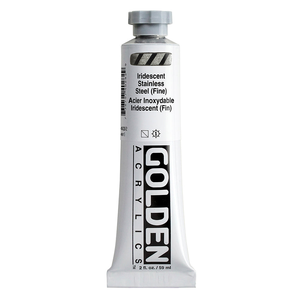 Golden Heavy Body Acrylic Paint Iridescent Stainless Steel (Fine)