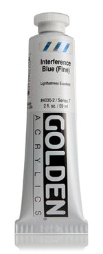 Golden Heavy Body Acrylic Paint Interference Blue (Fine) 59ml