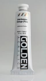 Golden Heavy Body Acrylic Paint Interference Orange (Fine) 59ml