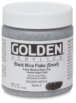 Golden Heavy Body Acrylic Paint Black Mica Flake Small 118ml