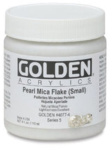 Golden Heavy Body Acrylic Paint Pearl Mica Flake Small 118ml