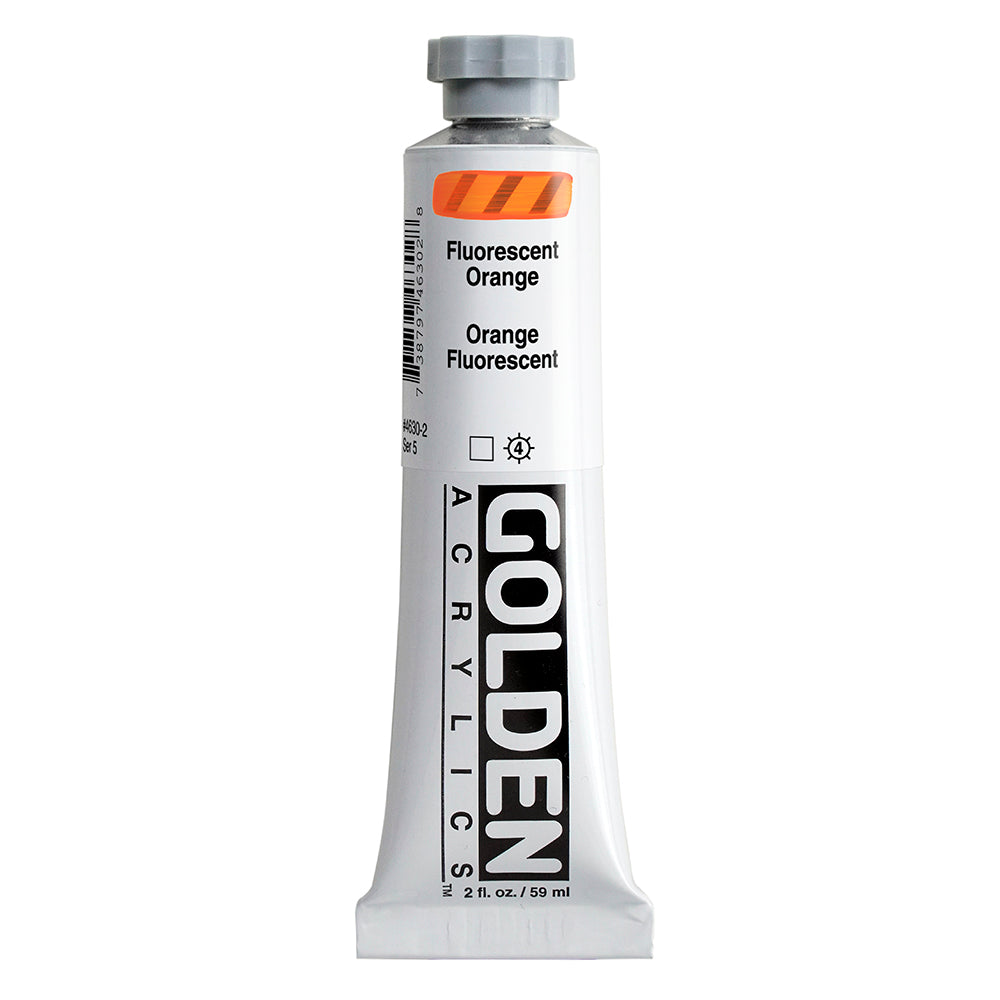 Golden Heavy Body Acrylic Paint Fluorescent Orange