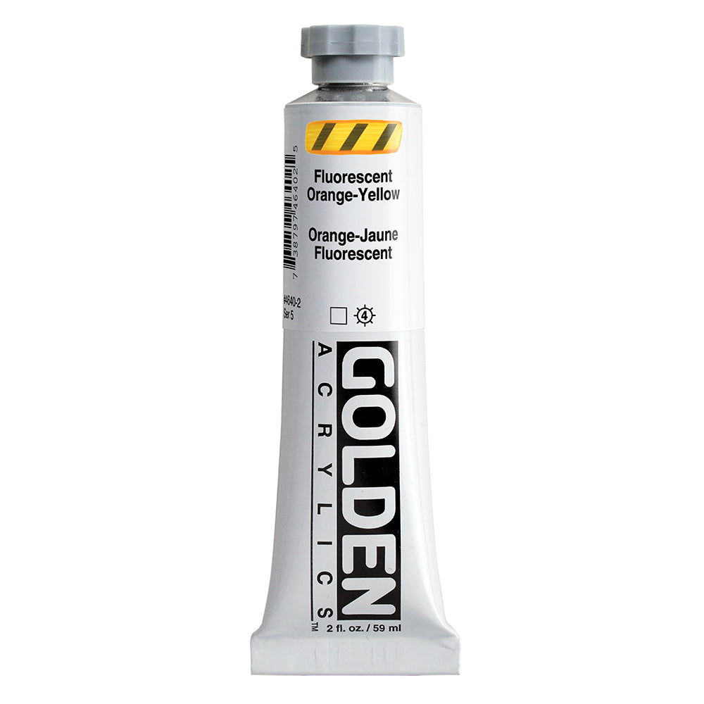 Golden Heavy Body Acrylic Paint Fluorescent Orange-Yellow