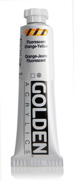 Golden Heavy Body Acrylic Paint Fluorescent Orange-Yellow 59ml