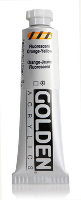 Golden Heavy Body Acrylic Paint Fluorescent Orange-Yellow 59ml