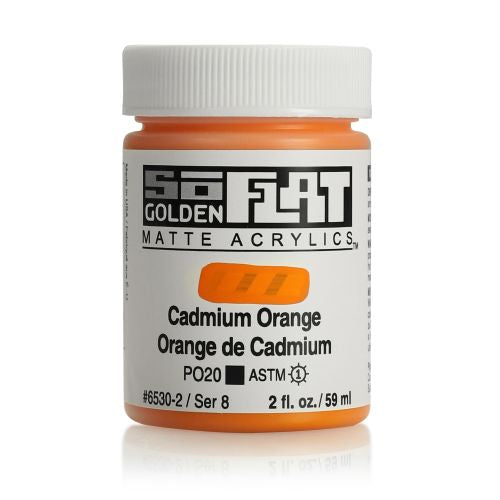 Golden SoFlat Acrylic Paint Cadmium Orange 59ml