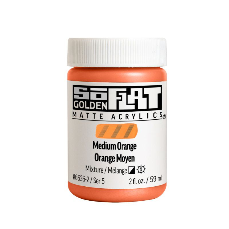Golden SoFlat Acrylic Paint Medium Orange 59ml