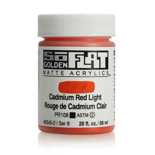Golden SoFlat Acrylic Paint Cadmium Red Light 59ml