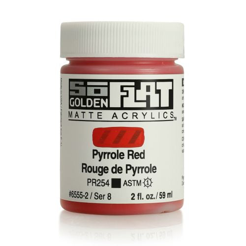 Golden SoFlat Acrylic Paint Pyrrole Red 59ml