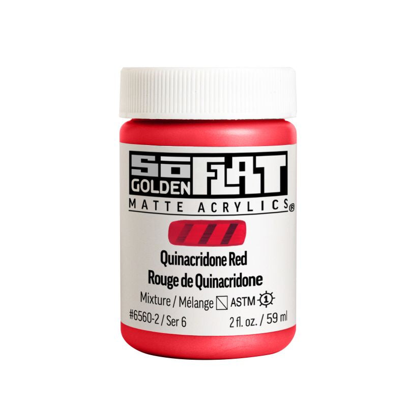 Golden SoFlat Acrylic Paint Quinacridone Red 59ml