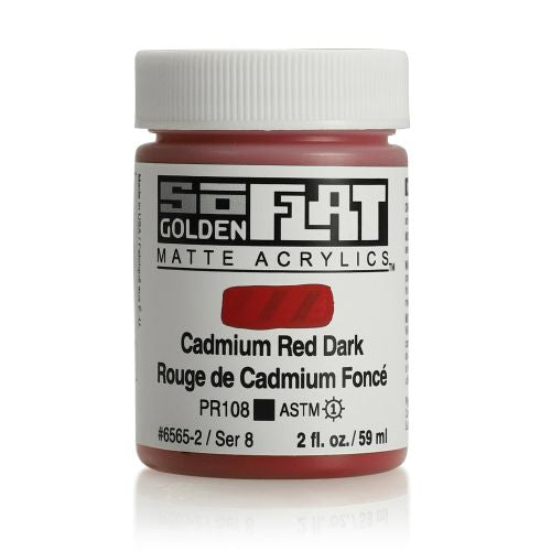 Golden SoFlat Acrylic Paint Cadmium Red Dark 59ml