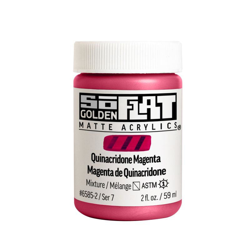Golden SoFlat Acrylic Paint Quinacridone Magenta 59ml