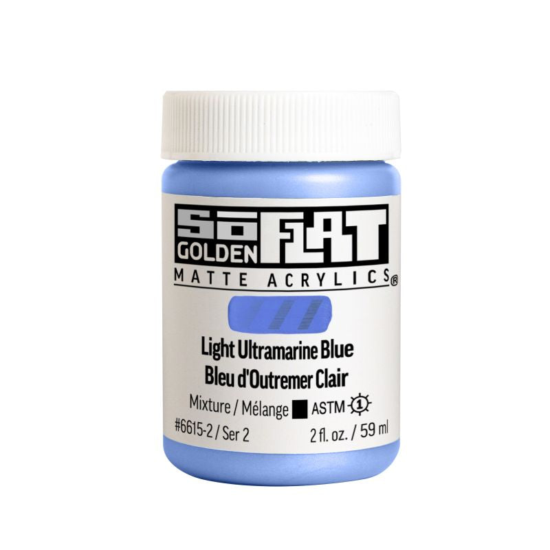 Golden SoFlat Acrylic Paint Light Ultramarine Blue 59ml