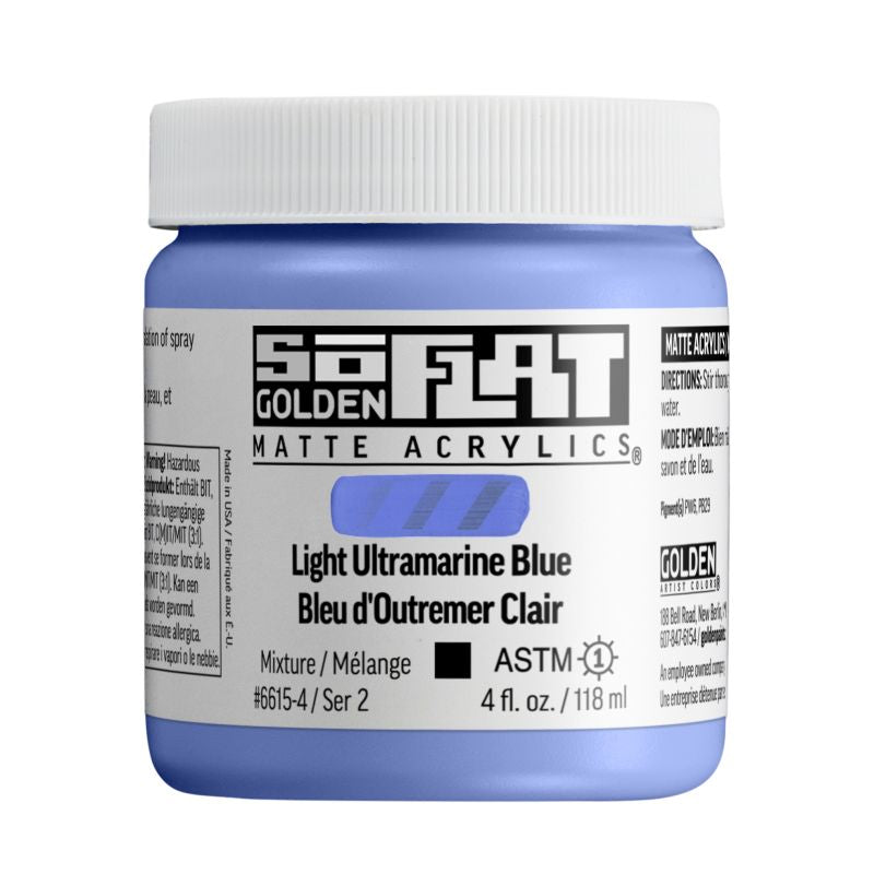 Golden SoFlat Acrylic Paint Light Ultramarine Blue