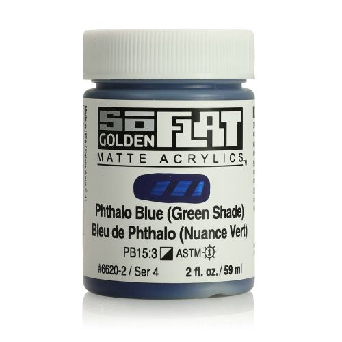 Golden SoFlat Acrylic Paint Phthalo Blue (Green Shade) 59ml