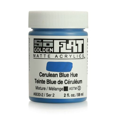 Golden SoFlat Acrylic Paint Cerulean Blue Hue 59ml