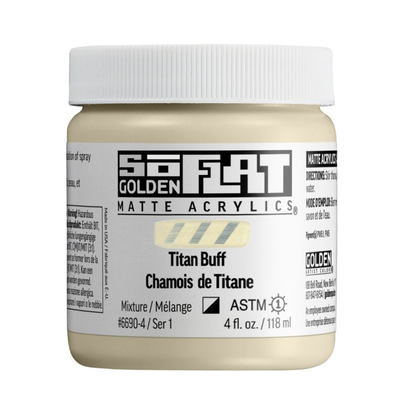 Golden SoFlat Acrylic Paint Titan Buff 118ml