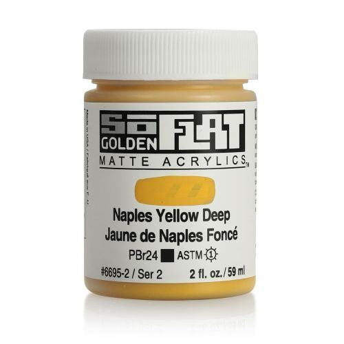 Golden SoFlat Acrylic Paint Naples Yellow Deep 59ml