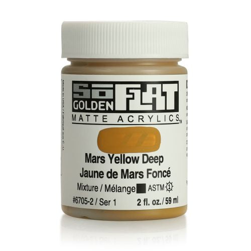 Golden SoFlat Acrylic Paint Mars Yellow Deep 59ml
