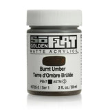 Golden SoFlat Acrylic Paint Burnt Umber 59ml