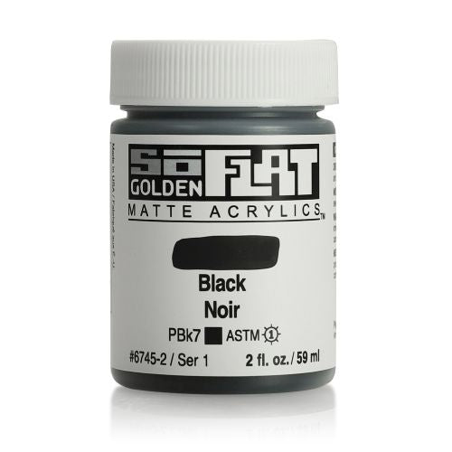 Golden SoFlat Acrylic Paint Black 59ml