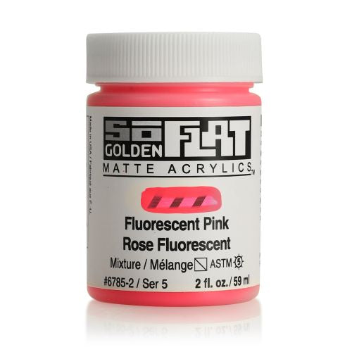 Golden SoFlat Acrylic Paint Fluorescent Pink 59ml