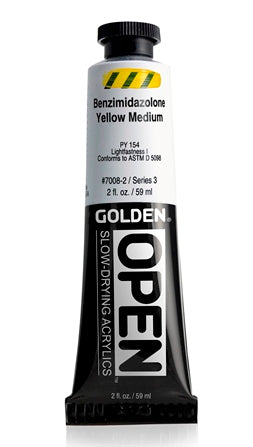 Golden OPEN Acrylic Paint Benzimidazolone Yellow Medium 59ml