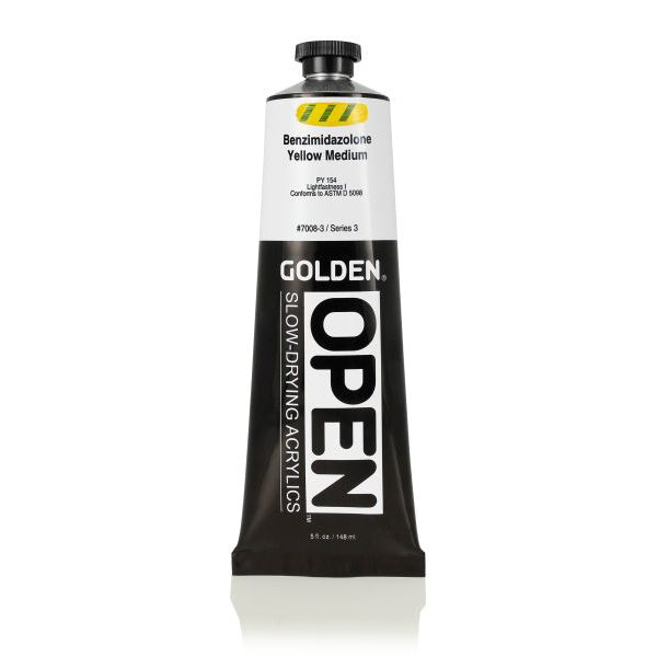 Golden OPEN Acrylic Paint Benzimidazolone Yellow Medium