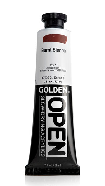 Golden OPEN Acrylic Paint Burnt Sienna 59ml