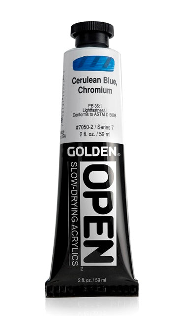 Golden OPEN Acrylic Paint Cerulean Blue Chromium 59ml
