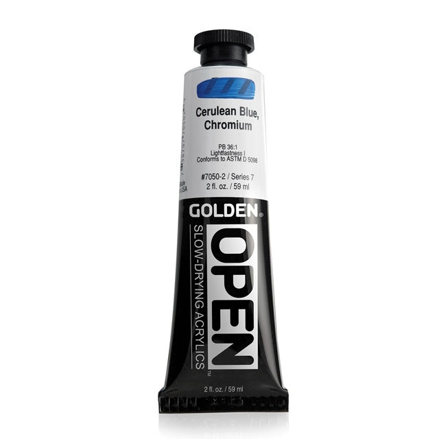 Golden OPEN Acrylic Paint Cerulean Blue Chromium