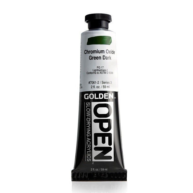 Golden OPEN Acrylic Paint Chromium Oxide Green Dark