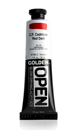 Golden OPEN Acrylic Paint Cadmium Red Dark 59ml