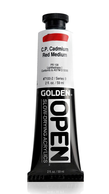Golden OPEN Acrylic Paint Cadmium Red Medium 59ml