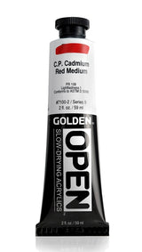 Golden OPEN Acrylic Paint Cadmium Red Medium 59ml