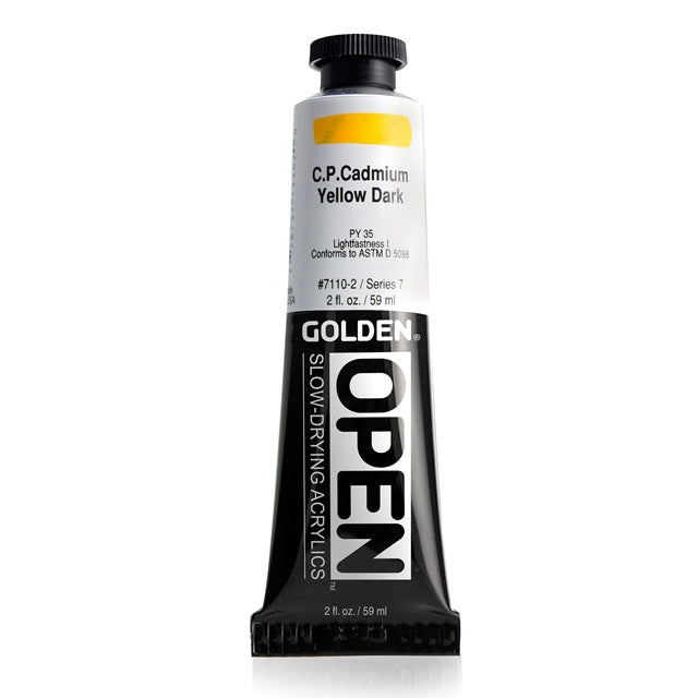 Golden OPEN Acrylic Paint Cadmium Yellow Dark
