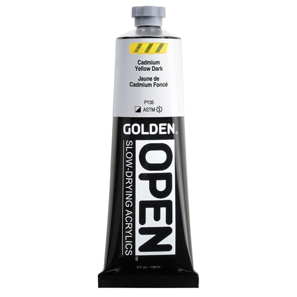 Golden OPEN Acrylic Paint Cadmium Yellow Dark 148ml