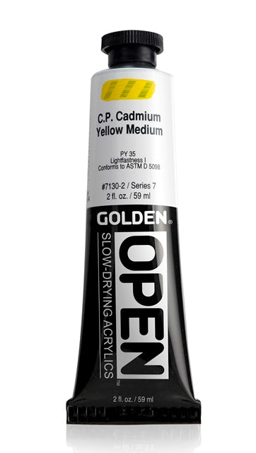 Golden OPEN Acrylic Paint Cadmium Yellow Medium 59ml
