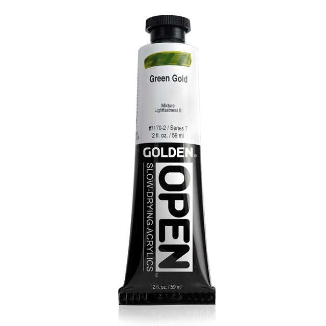 Golden OPEN Acrylic Paint Green Gold