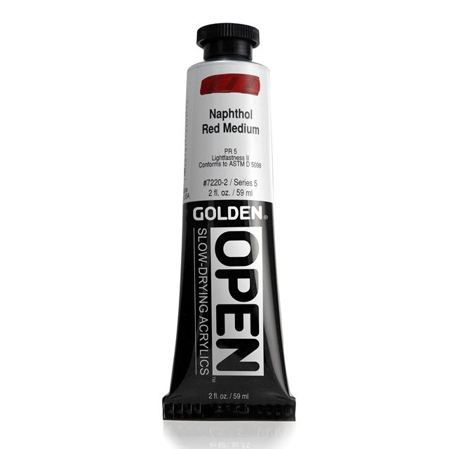Golden OPEN Acrylic Paint Naphthol Red Medium