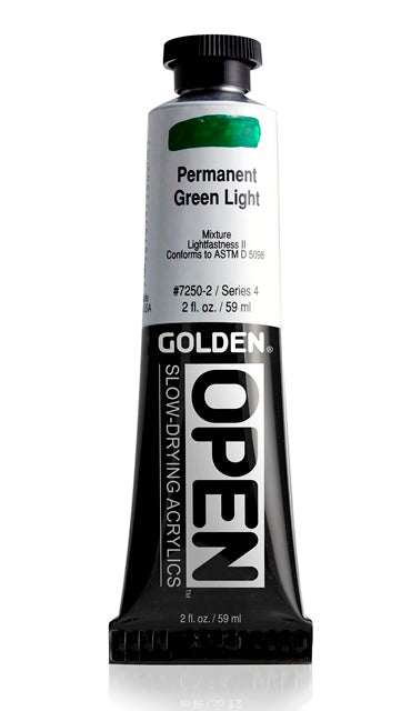 Golden OPEN Acrylic Paint Permanent Green Light 59ml