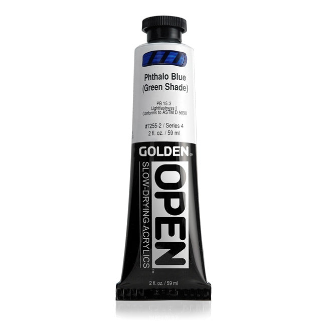 Golden OPEN Acrylic Paint Phthalo Blue (Green Shade)