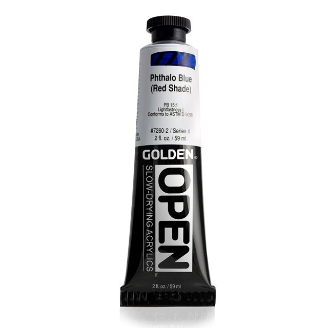Golden OPEN Acrylic Paint Phthalo Blue (Red Shade)
