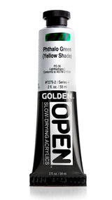 Golden OPEN Acrylic Paint Phthalo Green (Yellow Shade)
