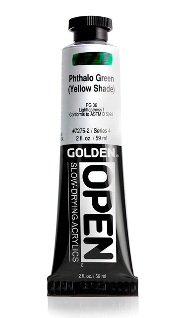 Golden OPEN Acrylic Paint Phthalo Green (Yellow Shade) 59ml